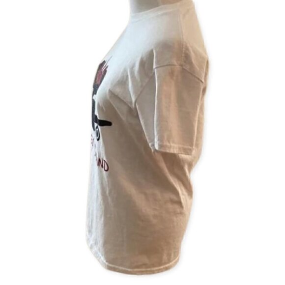 Gildan Minnie Mouse Airplane Graphic Tee White Small Petite - Picture 5 of 5